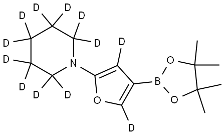 1-(4-(4,4,5,5-tetramethyl-1,3,2-dioxaborolan-2-yl)furan-2-yl-3,5-d2)piperidine-2,2,3,3,4,4,5,5,6,6-d10|