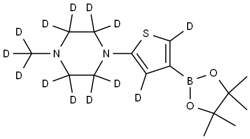 1-(methyl-d3)-4-(4-(4,4,5,5-tetramethyl-1,3,2-dioxaborolan-2-yl)thiophen-2-yl-3,5-d2)piperazine-2,2,3,3,5,5,6,6-d8|