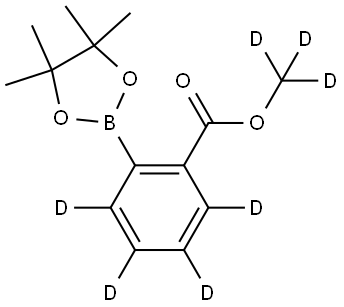 methyl-d3 2-(4,4,5,5-tetramethyl-1,3,2-dioxaborolan-2-yl)benzoate-3,4,5,6-d4 Struktur