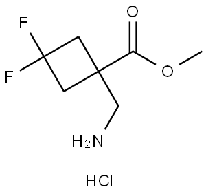 Methyl 1-(aminomethyl)-3,3-difluorocyclobutane-1-carboxylate hcl Structure