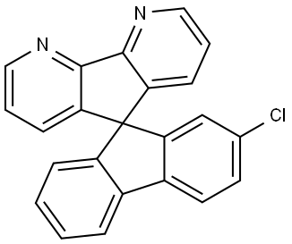 2'-chlorospiro[cyclopenta[2,1-b:3,4-b']dipyridine-5,9'-fluorene Struktur