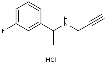 N-[1-(3-Fluorophenyl)ethyl]prop-2-yn-1-amine hydrochloride Struktur