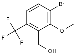 3-Bromo-2-methoxy-6-(trifluoromethyl)benzenemethanol Structure