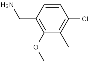 4-Chloro-2-methoxy-3-methylbenzenemethanamine Structure