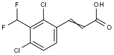 3-[2,4-Dichloro-3-(difluoromethyl)phenyl]-2-propenoic acid Structure