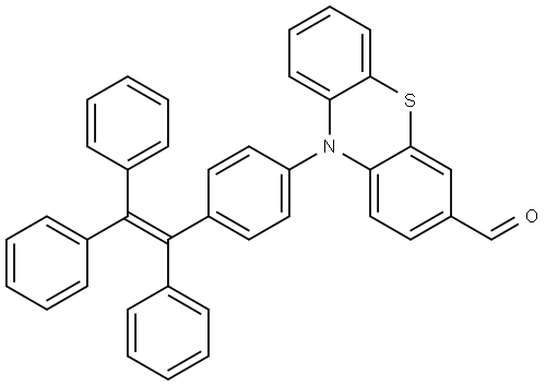 10-(4-(1,2,2-triphenylvinyl)phenyl)-10H-phenothiazine-3-carbaldehyde 结构式