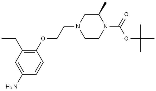 1,1-Dimethylethyl (2R)-4-[2-(4-amino-2-ethylphenoxy)ethyl]-2-methyl-1-piperazinecarboxylate Structure