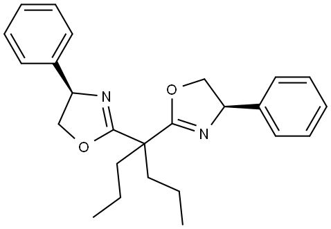 (4R,4'R)-2,2'-(Heptane-4,4-diyl)bis(4-phenyl-4,5-dihydrooxazole) Struktur