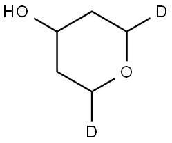 tetrahydro-2H-pyran-2,6-d2-4-ol Structure