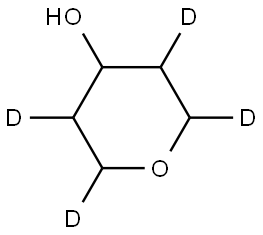tetrahydro-2H-pyran-2,3,5,6-d4-4-ol Struktur