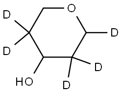 tetrahydro-2H-pyran-2,3,3,5,5-d5-4-ol Struktur