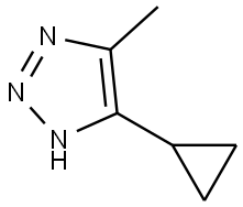 5-cyclopropyl-4-methyl-1H-1,2,3-triazole Struktur