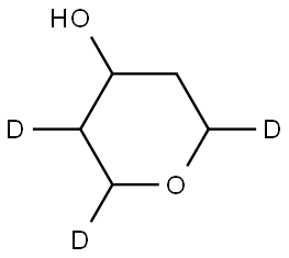 tetrahydro-2H-pyran-2,3,6-d3-4-ol Struktur