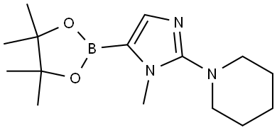 1-(1-methyl-5-(4,4,5,5-tetramethyl-1,3,2-dioxaborolan-2-yl)-1H-imidazol-2-yl)piperidine|