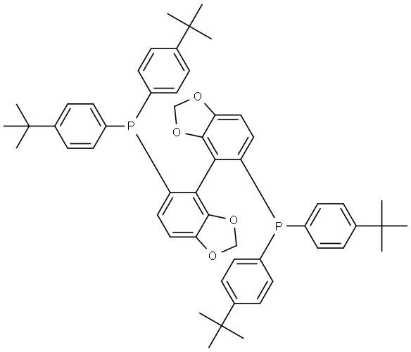 Phosphine, 1,1'-(4S)-[4,4'-bi-1,3-benzodioxole]-5,5'-diylbis[1,1-bis[4-(1,1-dimethylethyl)phenyl]- Struktur