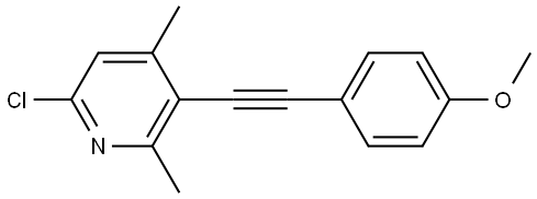 6-Chloro-3-[2-(4-methoxyphenyl)ethynyl]-2,4-dimethylpyridine Structure