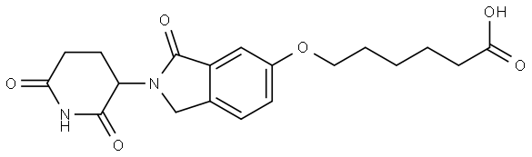 6-[[2-(2,6-Dioxo-3-piperidinyl)-2,3-dihydro-3-oxo-1H-isoindol-5-yl]oxy]hexanoic Acid Structure