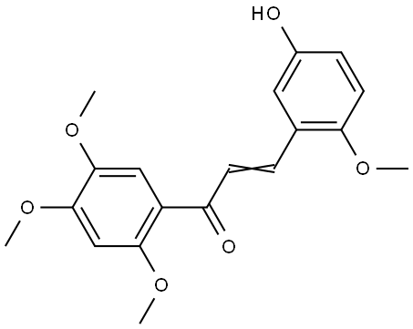 3-Hydroxy-6,2',4',5'-tetramethoxychalcone Struktur