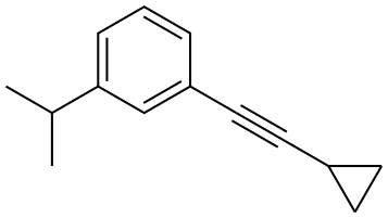 1-(2-Cyclopropylethynyl)-3-(1-methylethyl)benzene Structure