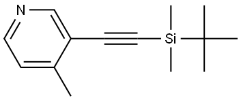 3-[2-[(1,1-Dimethylethyl)dimethylsilyl]ethynyl]-4-methylpyridine 结构式