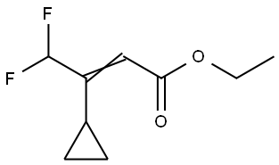 3-环丙基-4,4-二氟丁-2-烯酸乙酯, 2551157-11-8, 结构式
