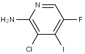 3-chloro-5-fluoro-4-iodopyridin-2-amine Structure