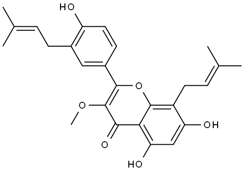 Daphnegiravone D Struktur