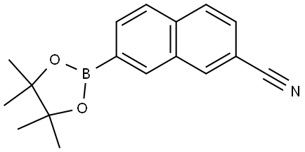 2-Naphthalenecarbonitrile, 7-(4,4,5,5-tetramethyl-1,3,2-dioxaborolan-2-yl)- Struktur