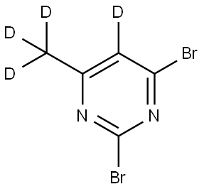 2,4-dibromo-6-(methyl-d3)pyrimidine-5-d|
