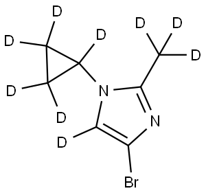 4-bromo-1-(cyclopropyl-d5)-2-(methyl-d3)-1H-imidazole-5-d|
