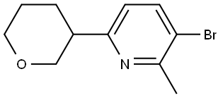 3-bromo-2-methyl-6-(tetrahydro-2H-pyran-3-yl)pyridine|