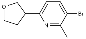 3-bromo-2-methyl-6-(tetrahydrofuran-3-yl)pyridine Structure
