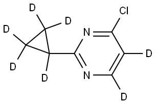 4-chloro-2-(cyclopropyl-d5)pyrimidine-5,6-d2|