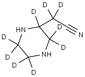 2-(piperazin-2-yl-2,3,3,5,5,6,6-d7)acetonitrile-d2|
