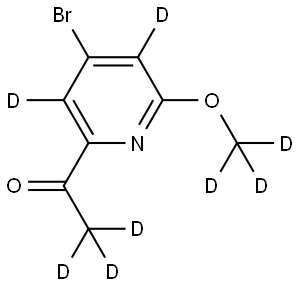 1-(4-bromo-6-(methoxy-d3)pyridin-2-yl-3,5-d2)ethan-1-one-2,2,2-d3|