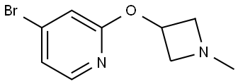 4-bromo-2-((1-methylazetidin-3-yl)oxy)pyridine Struktur