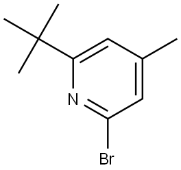 2-bromo-6-(tert-butyl)-4-methylpyridine Struktur