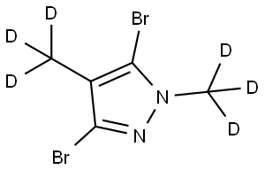 3,5-dibromo-1,4-bis(methyl-d3)-1H-pyrazole Structure