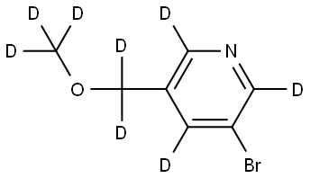 3-bromo-5-((methoxy-d3)methyl-d2)pyridine-2,4,6-d3 Struktur