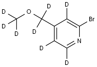 2-bromo-4-((methoxy-d3)methyl-d2)pyridine-3,5,6-d3 Structure
