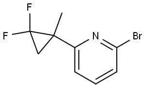 2-bromo-6-(2,2-difluoro-1-methylcyclopropyl)pyridine Struktur