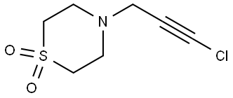 4-(3-氯丙-2-炔-1-基)硫代吗啉1,1-二氧化物 结构式