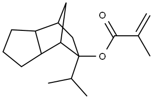 2-Propenoic acid, 2-methyl-, octahydro-5-(1-methylethyl)-4,7-methano-1H-inden-5-yl ester Struktur