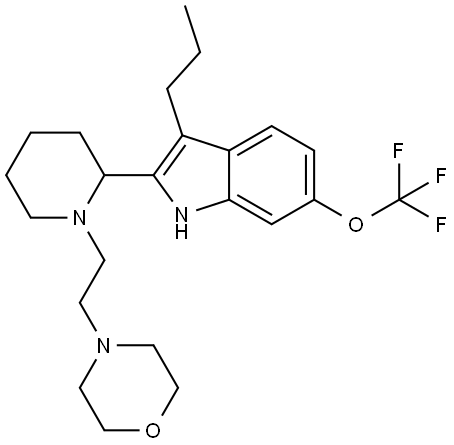 1H-Indole, 2-[1-[2-(4-morpholinyl)ethyl]-2-piperidinyl]-3-propyl-6-(trifluoromethoxy)-|化合物 CAD204520