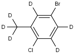 4-bromo-1-chloro-2-(methyl-d3)benzene-3,5,6-d3 Struktur