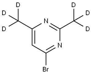 4-bromo-2,6-bis(methyl-d3)pyrimidine Struktur
