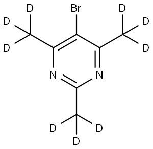 5-bromo-2,4,6-tris(methyl-d3)pyrimidine Struktur