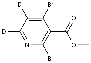 methyl 2,4-dibromonicotinate-5,6-d2 Struktur