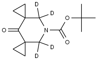 tert-butyl 4-oxo-9-azadispiro[2.1.25.33]decane-9-carboxylate-8,8,10,10-d4 Struktur