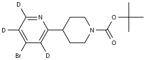 tert-butyl 4-(4-bromopyridin-2-yl-3,5,6-d3)piperidine-1-carboxylate Struktur